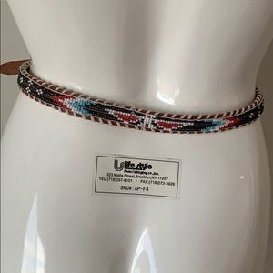 Aztec beaded belt